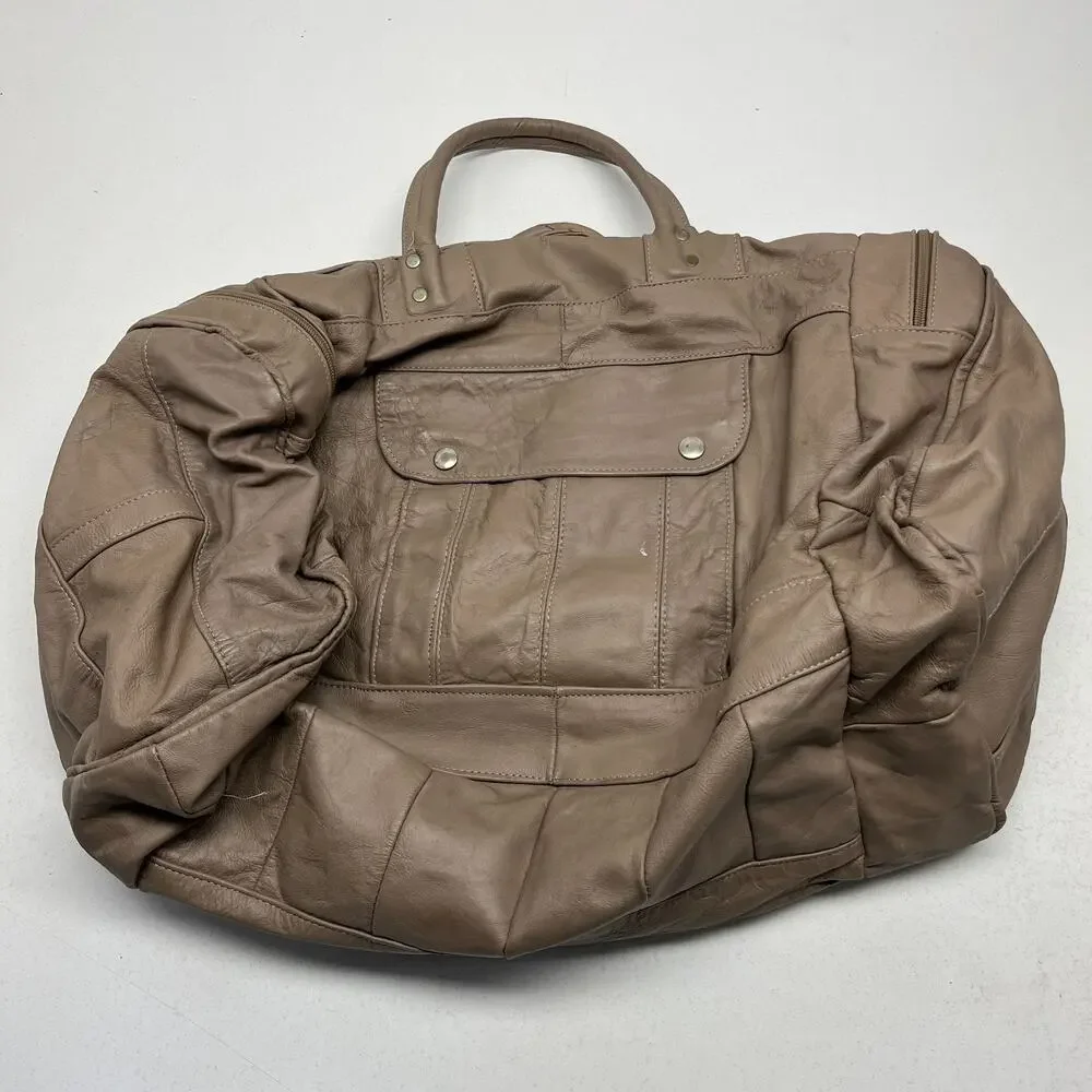 Leather 21-Inch tan Duffel Bag